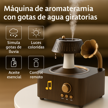 Humidificador Retro de Lluvia con Aromaterapia