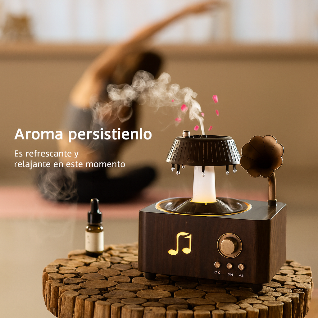 Humidificador Retro de Lluvia con Aromaterapia
