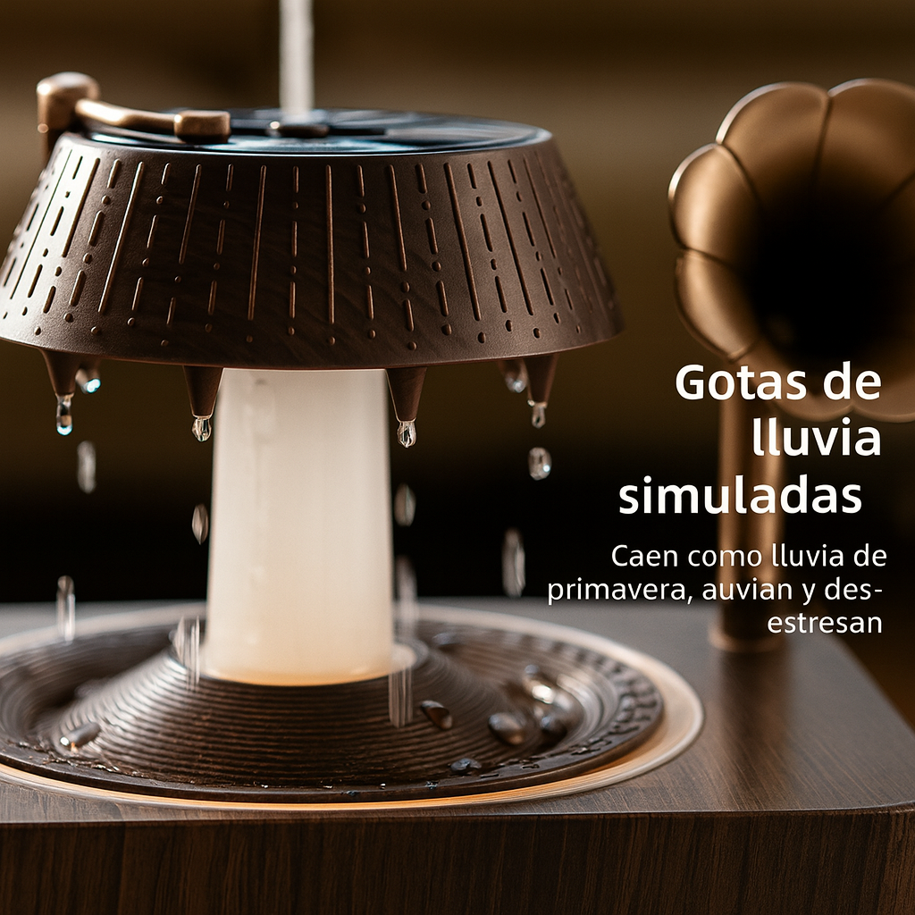 Humidificador Retro de Lluvia con Aromaterapia